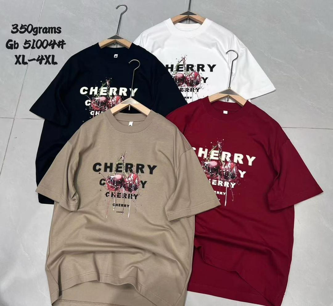 Oversized Cherry Graphic T-Shirt Heavy 350gsm Cotton Dripping Fruit Print Relaxed Fit Unisex Streetwear Hype Casual Oversized Tee White Black Beige Red