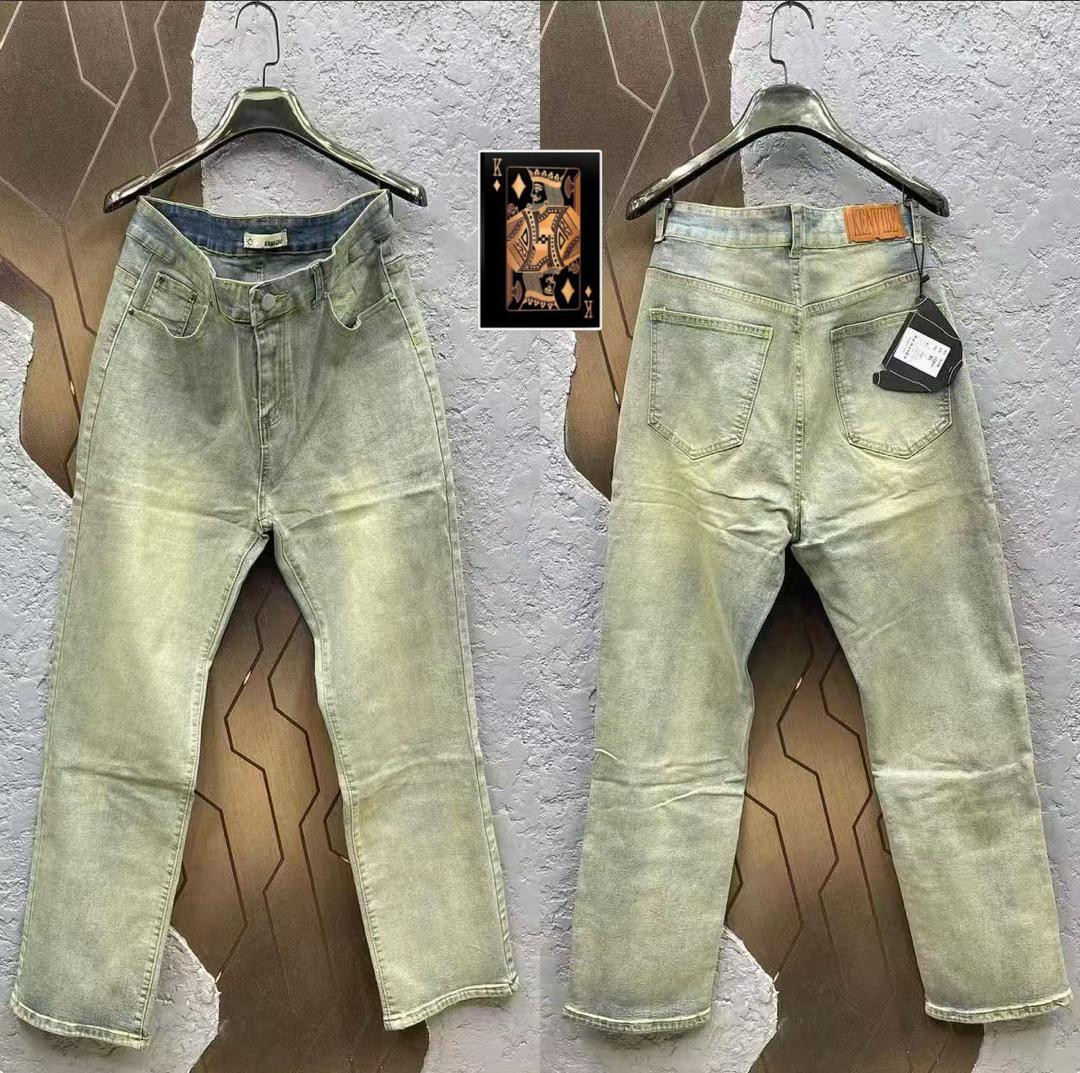 Light Lime Green Wash Jeans Faded Mint Denim Baggy Straight Leg Streetwear Pants Vintage Distressed