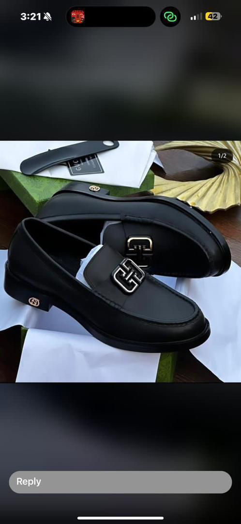 Gucci Inspired Black Platform Loafers Thick Tread Sole Gold GG Buckle Oversized Streetwear Unisex Casual Moccasin