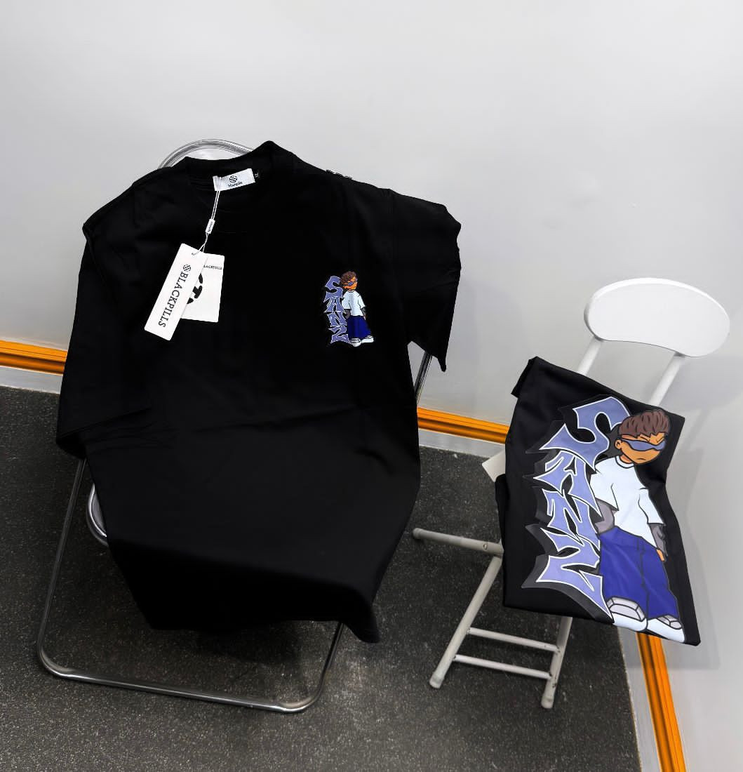 Black Oversized Graphic T-Shirt "Clear Vision With God's Provision" Glasses Print Back Motivational Tee