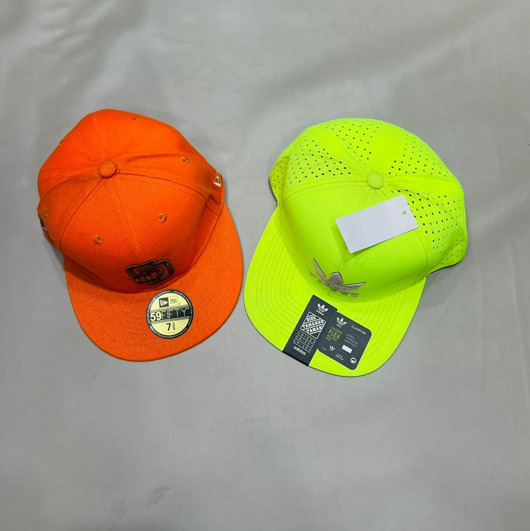 Bright Orange San Diego Padres 59FIFTY Fitted Cap New Era MLB + Neon Green Adidas Perforated Snapback Hat