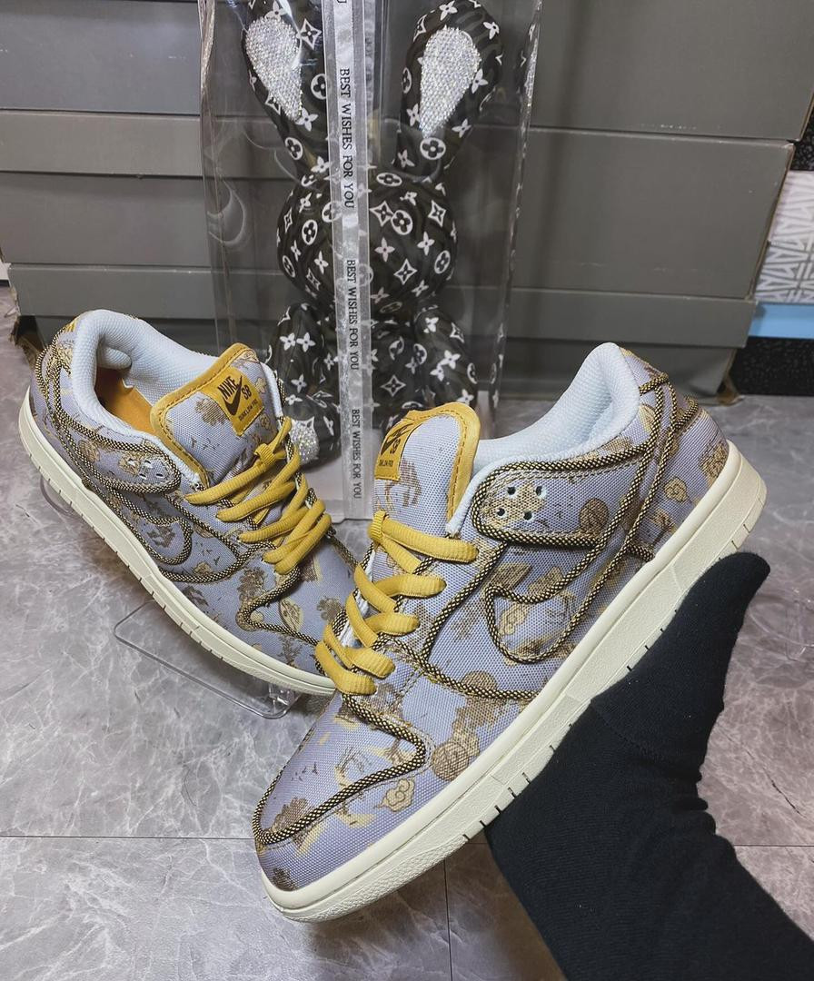 Olive Green Suede Nike SB Dunk Low Supreme Inspired Custom Sneakers