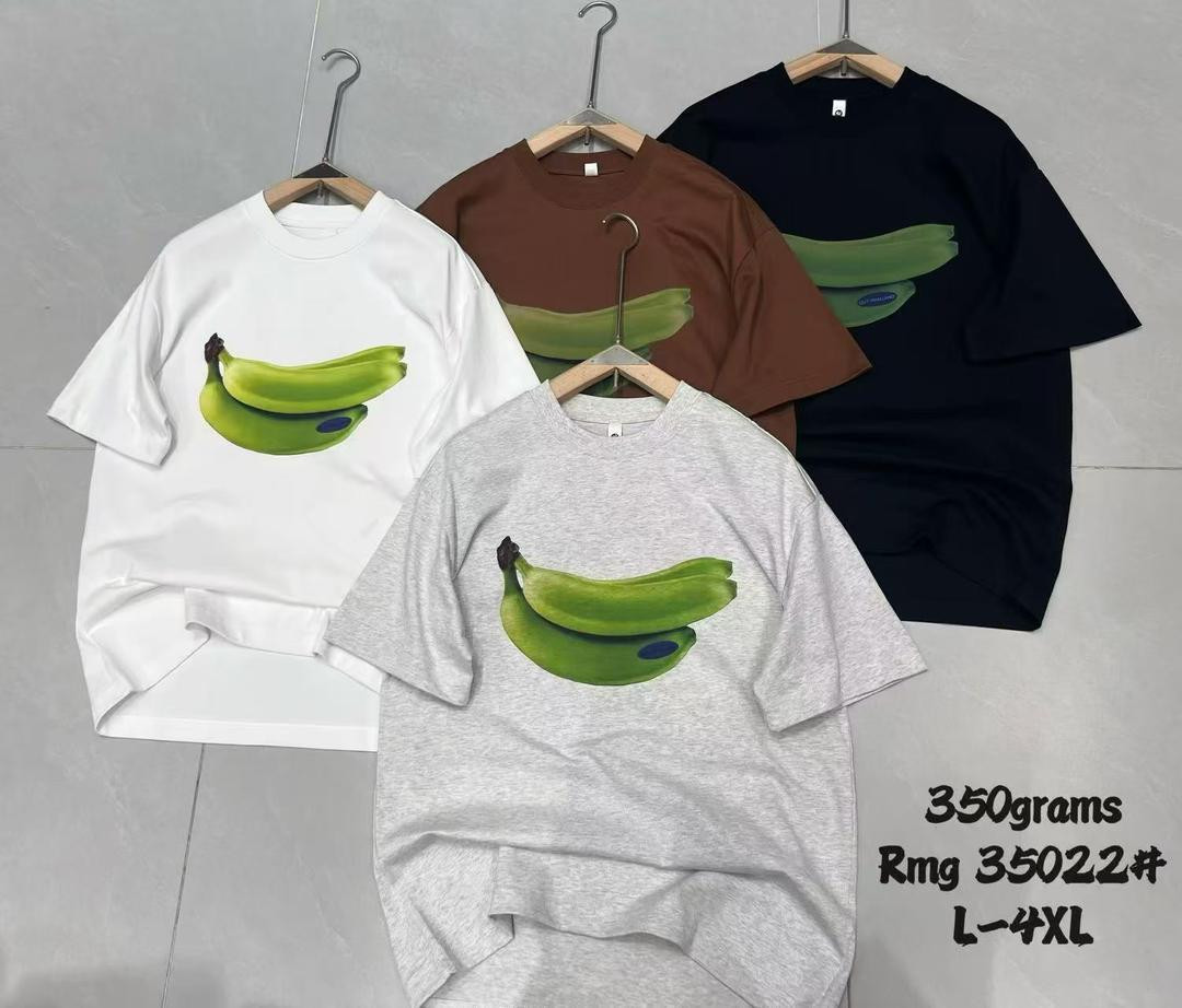 Oversized Banana Graphic T-Shirt Heavy 350gsm Cotton Photorealistic Print Relaxed Fit Unisex Streetwear Hype Casual Oversized Tee White Brown Black Grey