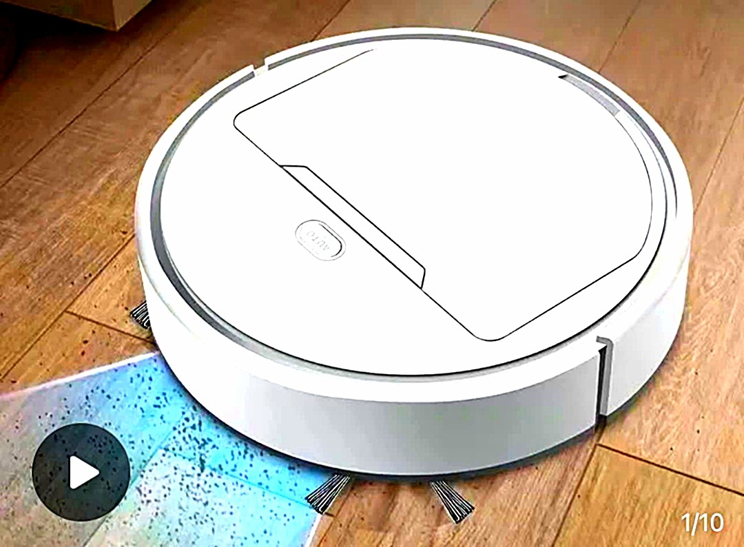 Smart Robotic Vacuum Cleaner – Automatic Self-Charging Floor Sweeper with High Suction, Slim Design, and Dual Edge Brushes for Hard Floors & Carpets