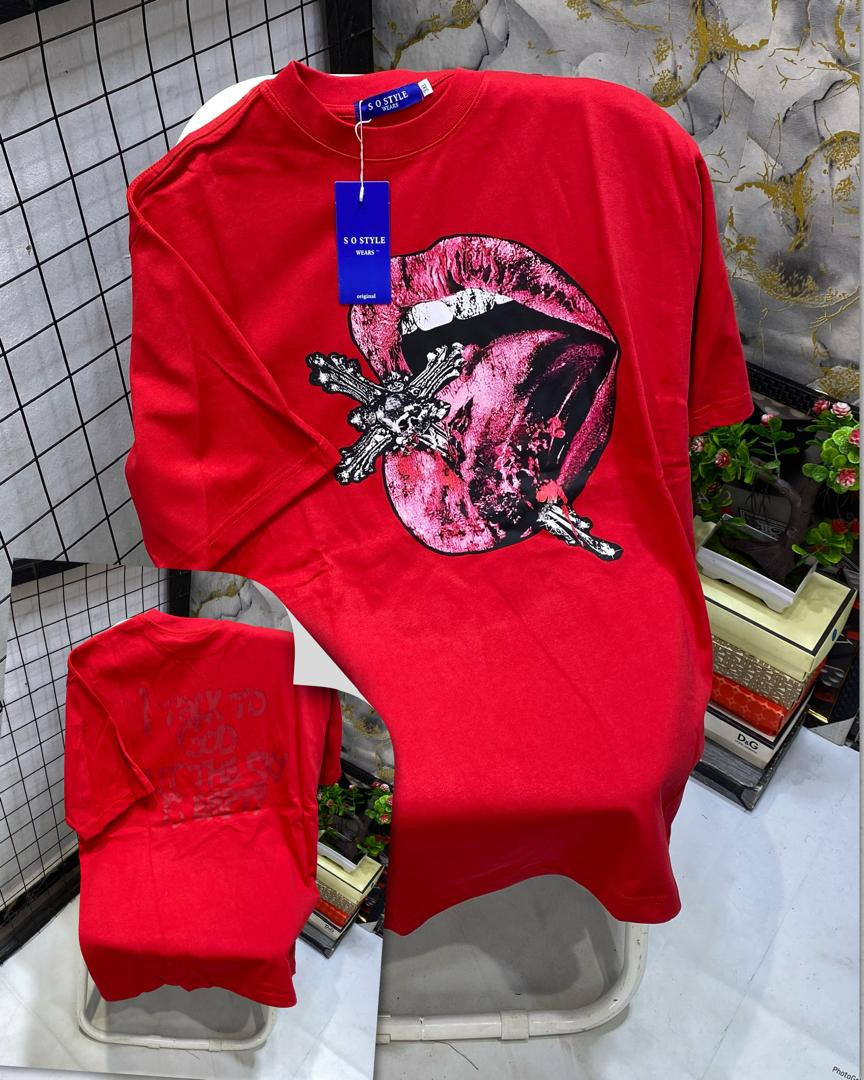 Oversized Graphic T-Shirt Blue Skull Eyes OVER No Glory No Guts Back Print Short Sleeve Streetwear Unisex Hype Casual Art Top S O Style