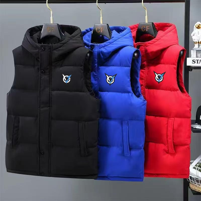 Oversized Hooded Gucci Logo Puffer Vest Sleeveless Quilted Jacket Red/Black/White/Gray Luxury Dupe