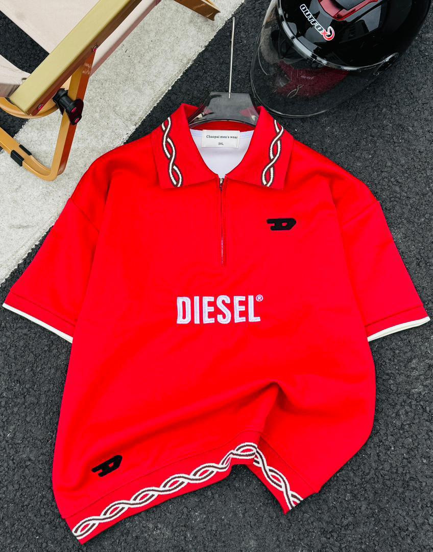 STILL Polo Shirt Oversized Paisley NRK Print Black Green Colorblock Striped Collar Retro Streetwear Casual Polo Unisex