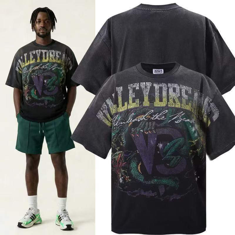 VALLEYDREAMS Oversized Tee - Unleash the Beast Dragon Basketball Graphic Shirt