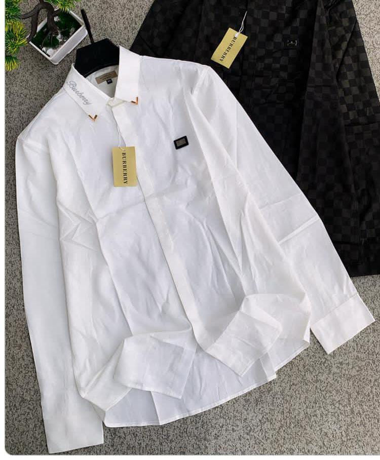 Navy Blue GG Monogram Long Sleeve Button Up Shirt All Over Print Gucci Inspired Luxury Smart Casual Unisex Dress Shirt Relaxed Fit