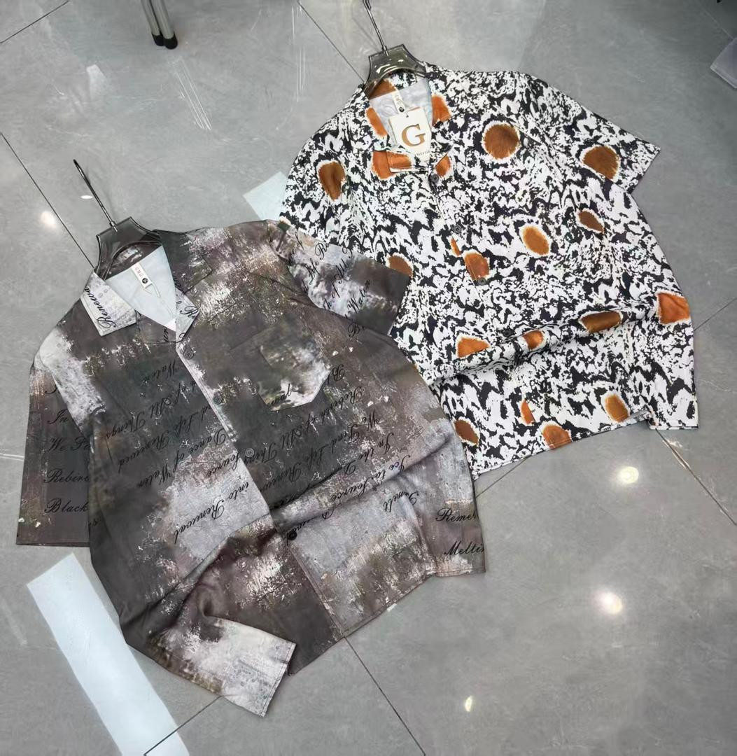 Oversized Script Print Button Up Shirt Gucci Inspired Cursive Text Prince of France Grand Duke Thames Leopard Spots All-Over Print Unisex Short Sleeve Resort Hawaiian